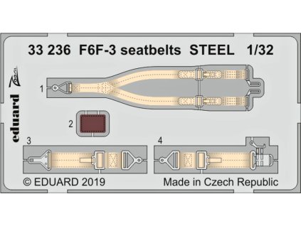 F6F-3 seatbelts STEEL 1/32 recommended for TRUMPETER