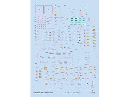 Su-27UB stencils 1/48 recommended for ACADEMY/KITTY HAWK/GREAT WALL HOBBY