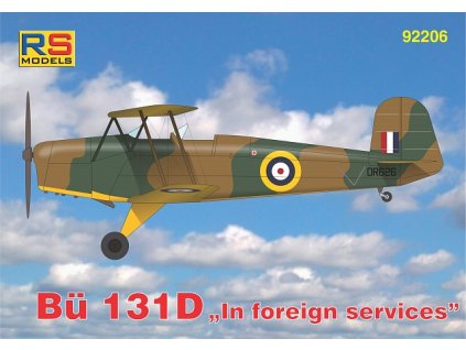 Plastikový model letadla 1/72 Bücker Bü-131 D 5. decal v. for RAF, Japan, Poland, Yugoslavia