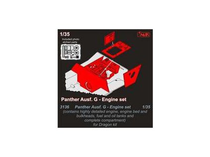 1/35 Panther Ausf.G Engine set for Drag.kit