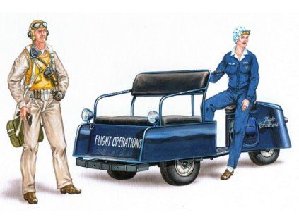1/48 U.S. Scooter with crew