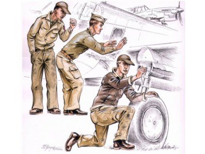 1/72 US Army mechanics WW II (3 fig.)
