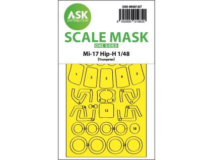 1/48 Mil Mi-17 Hip-H one-sided express fit mask for Trumpeter