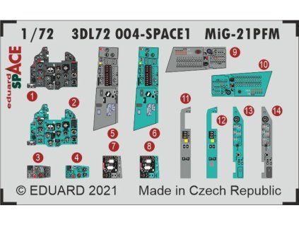 MiG-21PFM SPACE 1/72 recommended for EDUARD