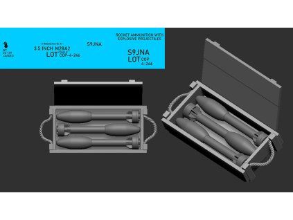 1/35 Box with 3.5" ammunition for M20A Super Bazooka