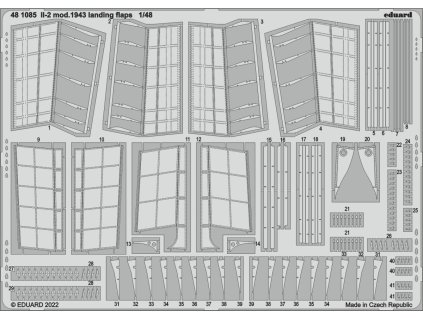 Il-2 mod. 1943 landing flaps 1/48 recommended for ZVEZDA