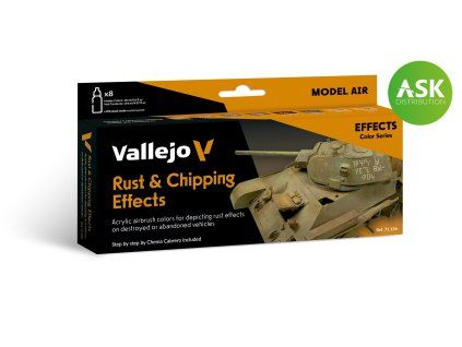 Vallejo Model Air 71186 Rust & Chipping Effects Effects / 8 colors set (18 ml)