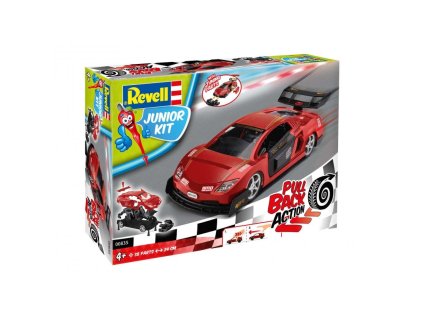 Junior Kit auto 00835 - Pull Back Racing Car (červené) (1:20)