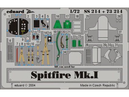 Spitfire Mk.I recommended for TAMIYA