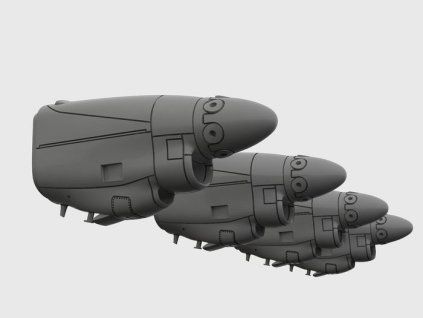 1/72 C-130J Engine set resin correction set