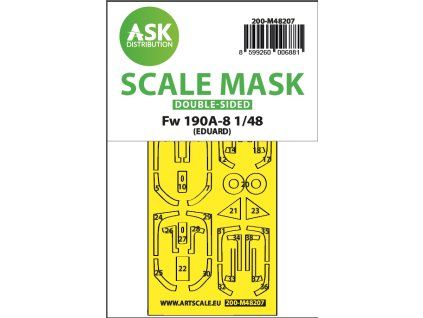 1/48 Fw 190A-8 double-sided express fit mask for Eduard