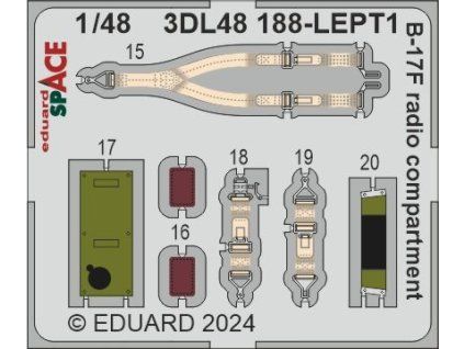 B-17F radio compartment SPACE 1/48 recommended for EDUARD