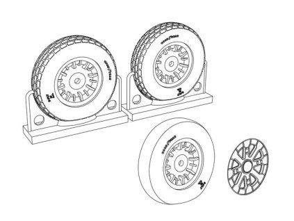1/48 F4U Corsair Block Thread Wheels set resin wheels set