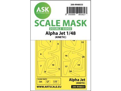 1/48 Alpha Jet double-sided painting mask for Kinetic