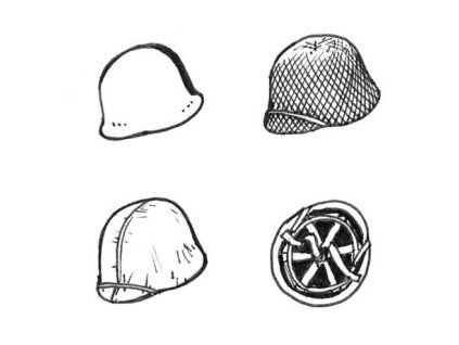 1/35 US WWII Helmets 6 pcs