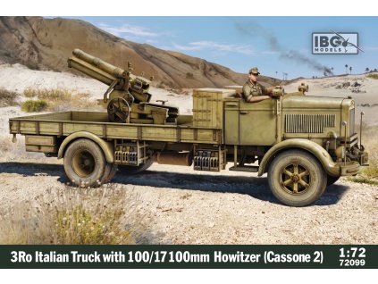 1/72 3Ro Italian Truck with 100/17 100mm Howitzer (Cassone 2) - IBG