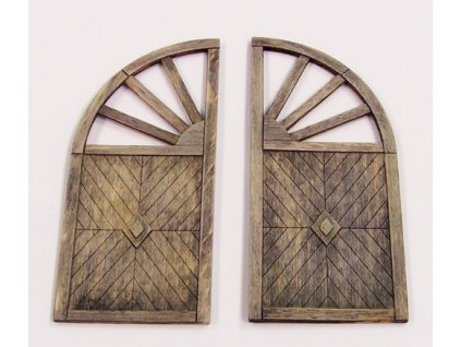 1/35 Wooden gate – round