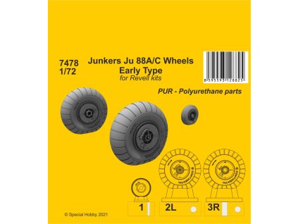 1/72 Junkers Ju 88A/C Wheels Early Type (Revell kits)