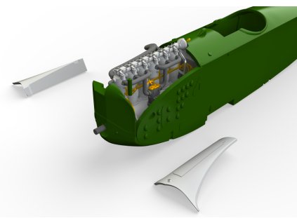 1/72 Fokker D.VII (OAW) engine/Mercedes D.III for EDUARD kit