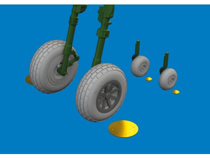 P-40E wheels block tread 1/48 recommended for EDUARD