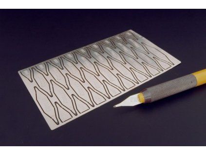 Super glue aplicator for modellers knife holder Etched super glue aplicator for modelers knife