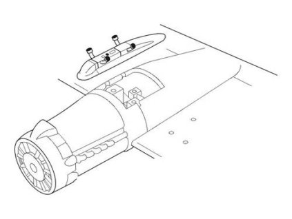 1/48 Junkers Ju 88A-Wing rack for torpedo for Drag