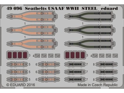 1/48 Seatbelts USAAF WWII STEEL
