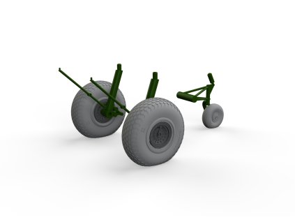 B-17 wheels cross tread 1/48 recommended for HKM