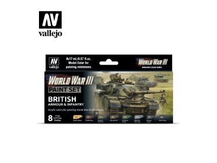 Vallejo Model Color WWIII 70222 British Armour & Infantry (8)