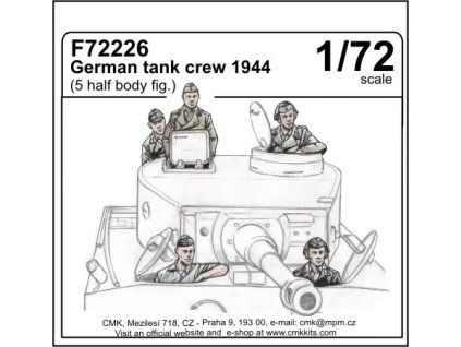1/72 German tank crew 1944 (5 half body figures)