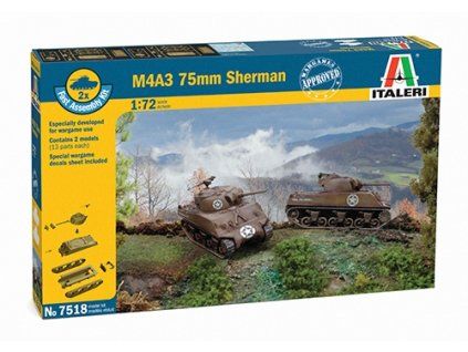 Italeri 7518 M4A3 75mm Sherman 1/72