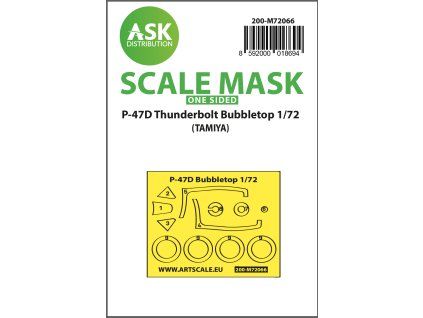 1/72 P-47D Thunderbolt Bubbletop one-sided express mask for Tamiya