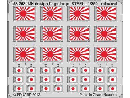IJN ensign flags large STEEL 1/350
