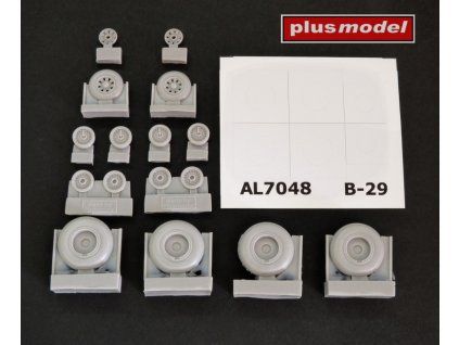 1/72 B-29 Superfortress wheels groved