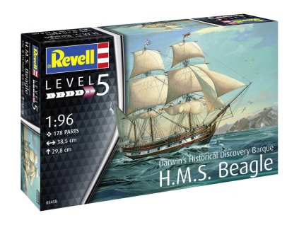 Plastic ModelKit loď 05458 - H.M.S. Beagle (1:96)
