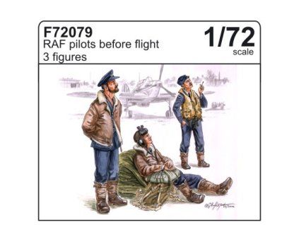 1/72 RAF pilots before flight (3 fig.)