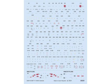 F-104A/C stencils 1/48 recommended for KINETIC