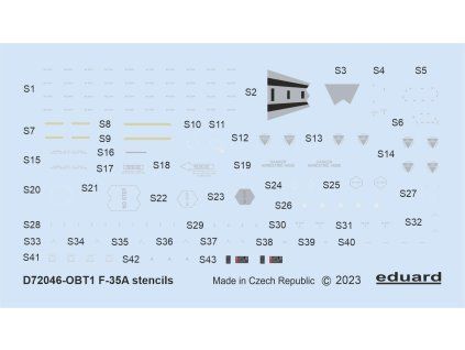 F-35A stencils 1/72 recommended for TAMIYA