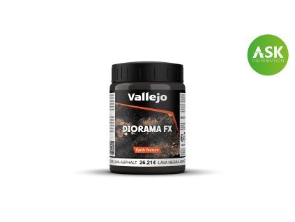 Vallejo Diorama FX 26214 Black LavaAsphalt Earth Textures (200 ml)