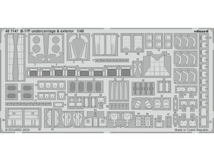 B-17F undercarriage & exterior 1/48 recommended for EDUARD