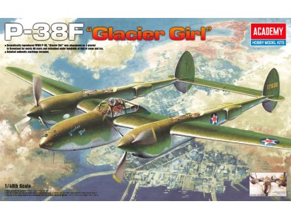 Academy 12208 - P-38F LIGHTNING GLACIER GIRL (1:48)