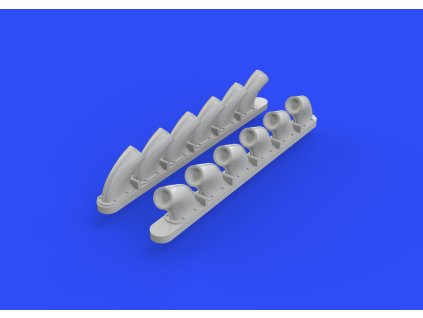 1/48 P-40B exhaust stacks for AIRFIX kit