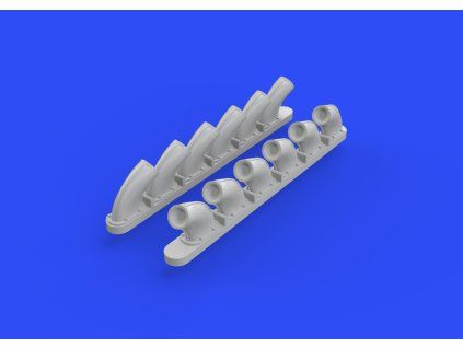 P-40B exhaust stacks 1/48 recommended for AIRFIX