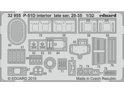 1/32 P-51D interior late ser. 20-35 for TAMIYA kit