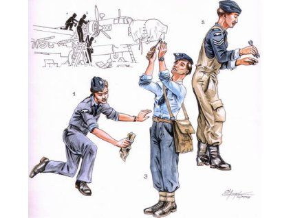 1/72 RAF mechanics for Wellington (3 fig.)