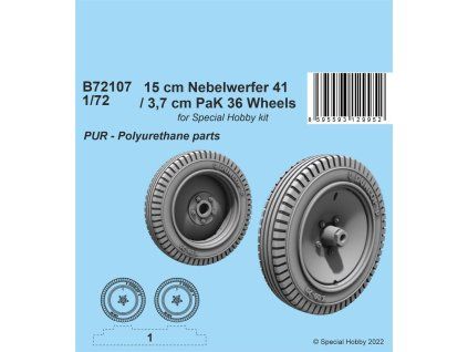 1/72 15 cm Nebelwerfer 41 / 3,7 cm PaK 36 Wheels