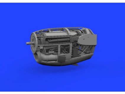 P-38J right engine PRINT 1/48 recommended for TAMIYA