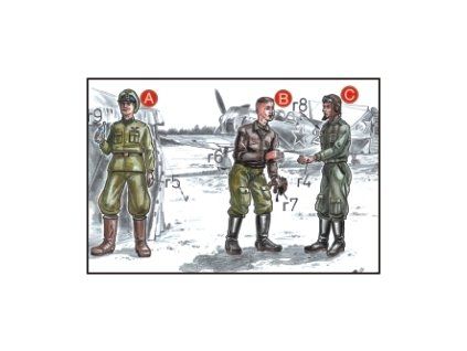 1/72 Soviet Pilots (2 fig.) And Mechanic WW II