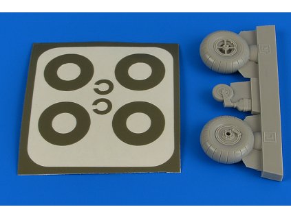 1/32 Bucker Bu 131 wheels & paint masks transverse tread w/o disc cover
