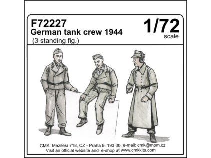 1/72 German tank crew 1944 (3 standing figures)